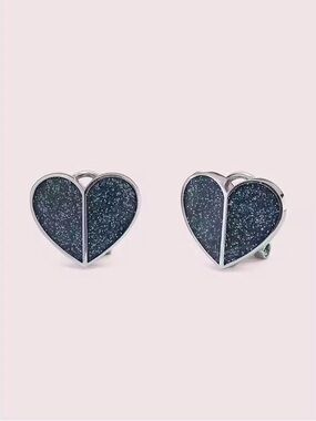 Kate Spade Heritage Spade Glitter Heart Statement Studs